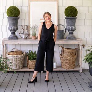 EUC Smash & Tess Jillian Harris Lakeside Romper - Black Small
